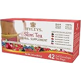 HYLEYS Slim Tea, Assorted Weight Loss Detox, Slimming Diet Tea, 42 Bags | Green Tea, Senna Detox &amp; Cleanse, 3 Natural Ingredients, No Added Sugar, 1-Step Bedtime Routine, Supports Digestion