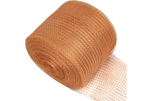 MUZIK 5 inch x150ft Pure Copper Mesh Roll - Heavy Duty Rodent & Snake Proof Wire Mesh Screen for DIY, Garden, Vents - Rustproof, Easy Cut Pest Barrier for Weep Holes & Gaps