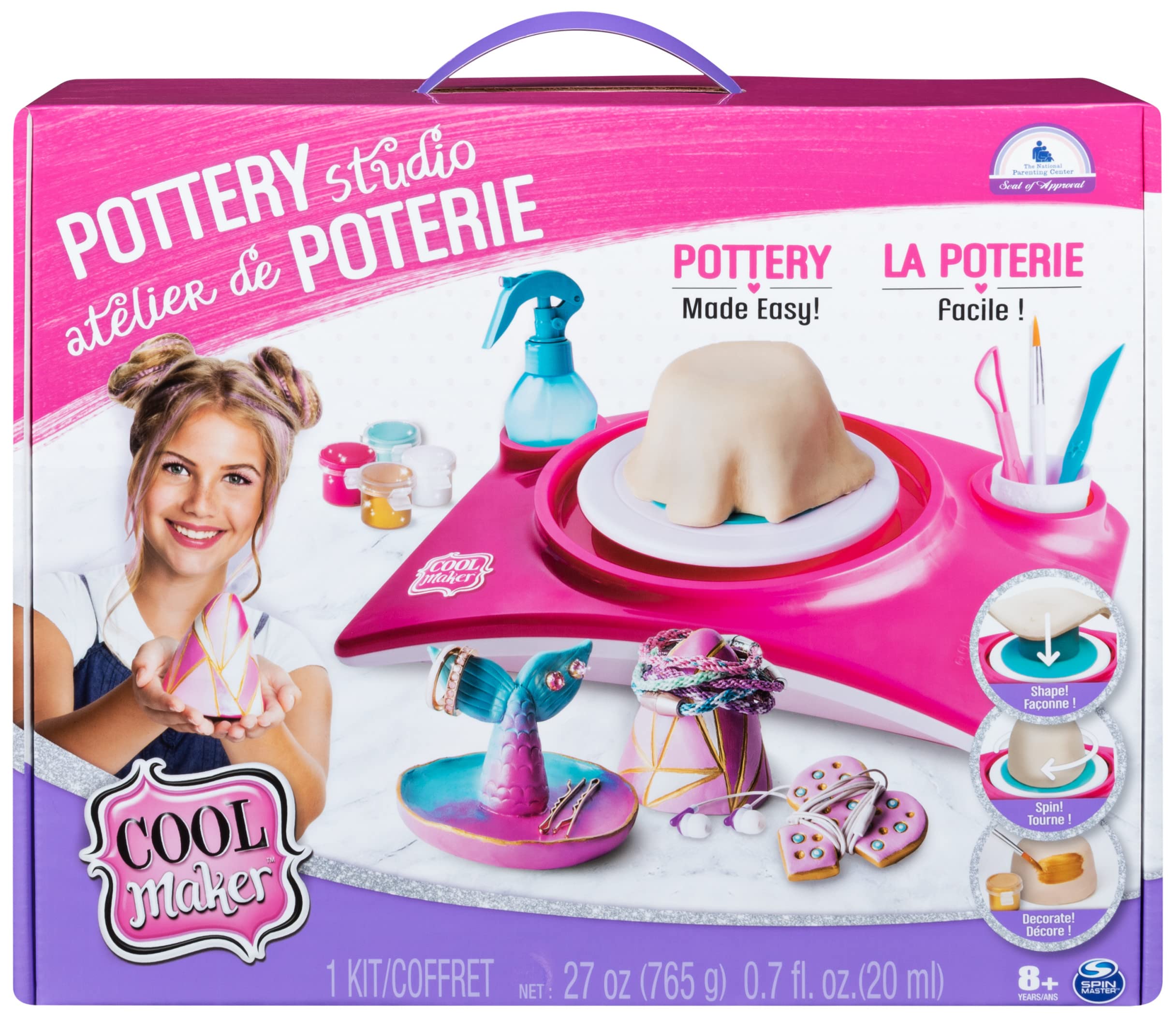 Cool Maker - Atelier De Poterie - Tour De Potier - Machine Création À L'Argile - Simplicité Sécurité - Tendance Fun Facile - Créez Vos Propres Accessoires - Jouet Enfant 8 Ans Et + - Loisirs Créatifs