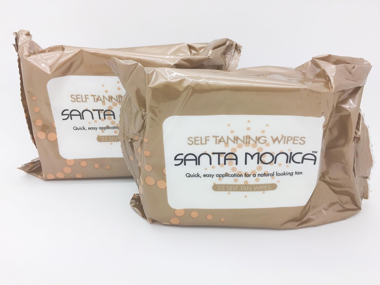 100 SANTA MONICA QUICK 'N' EASY SELF TANNING WIPES TOWELS 4 X 25 PACKS