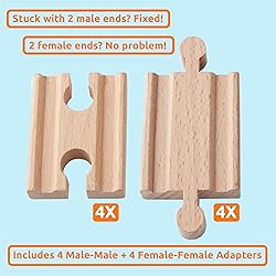 Wooden Train Tracks 68 Pcs Expansion Pack with