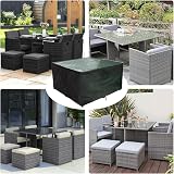 RICHIE Garden Furniture Cover 240x140x90 Green Waterproof Windproof view 5