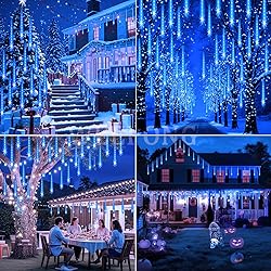 Weepong Meteor Shower Lights Outdoor Christmas