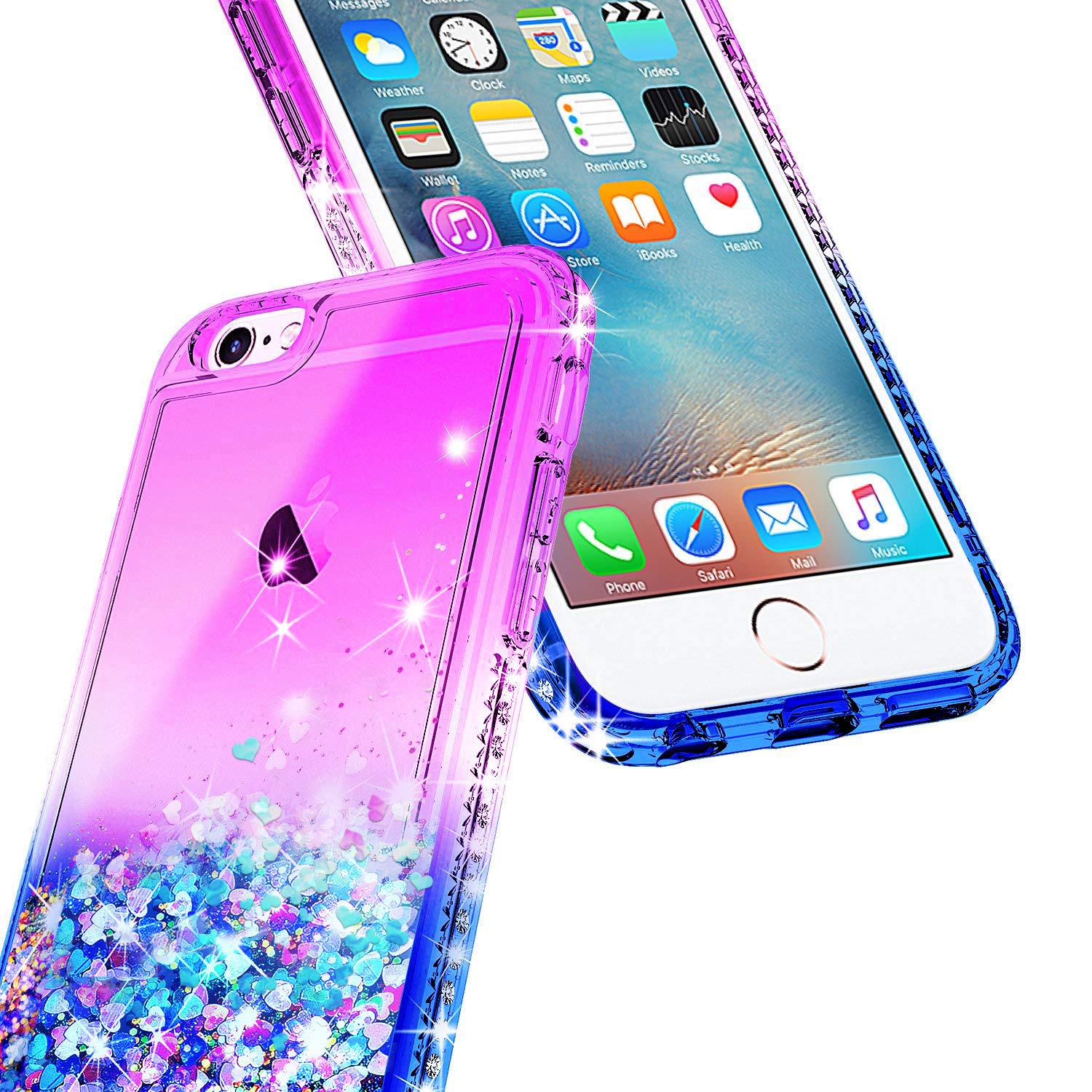 iPhone 6S Case, iPhone 6 Case with Tempered Glass Screen Protector for
