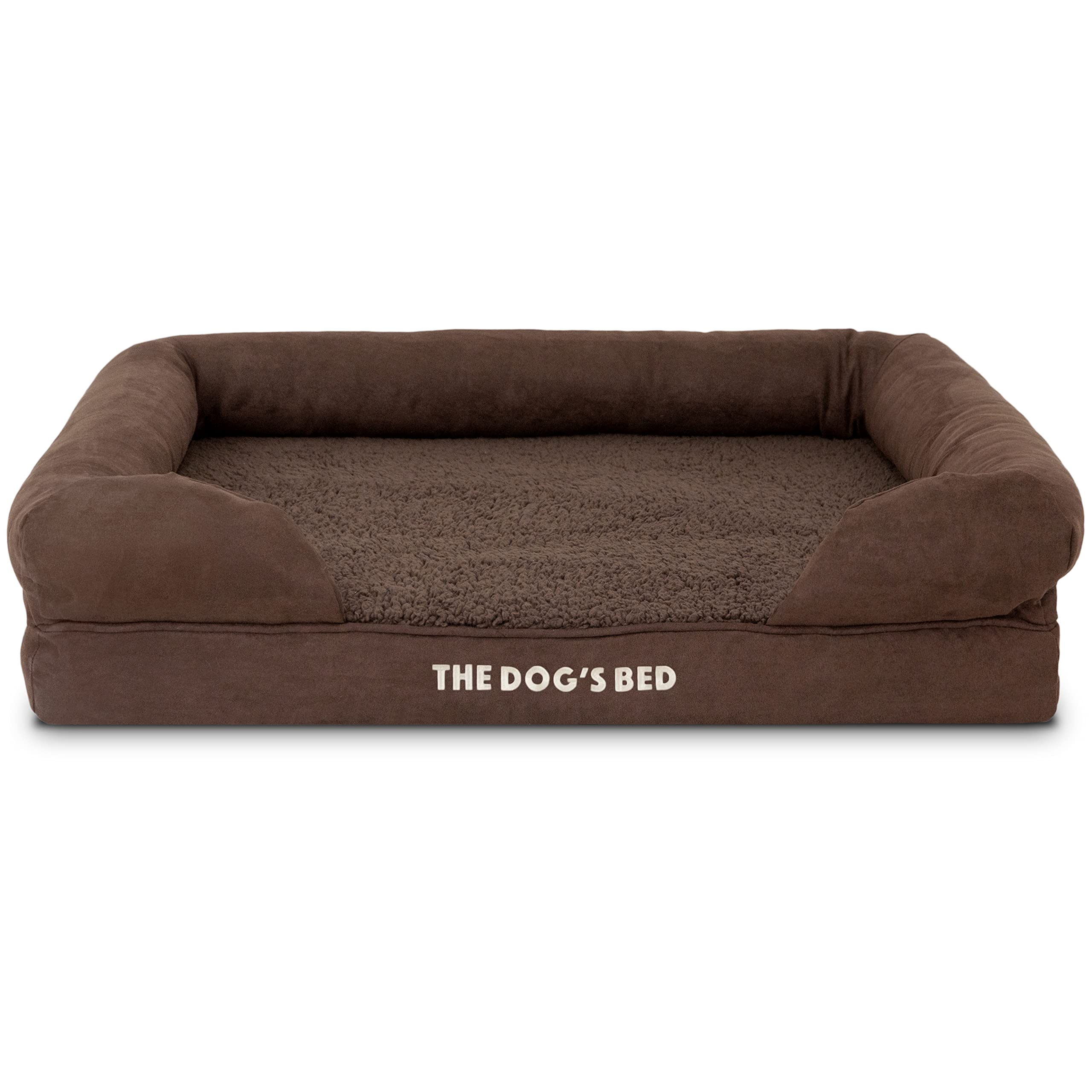 The Dog’s Bed Cover – Replacement Cover, Brown Plush, Medium