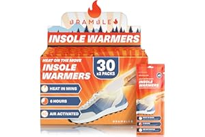 Bramble Insole Foot Warmers - Natural, Odorless, Air-Activated Warmers - Up to 6 Hours of Heat