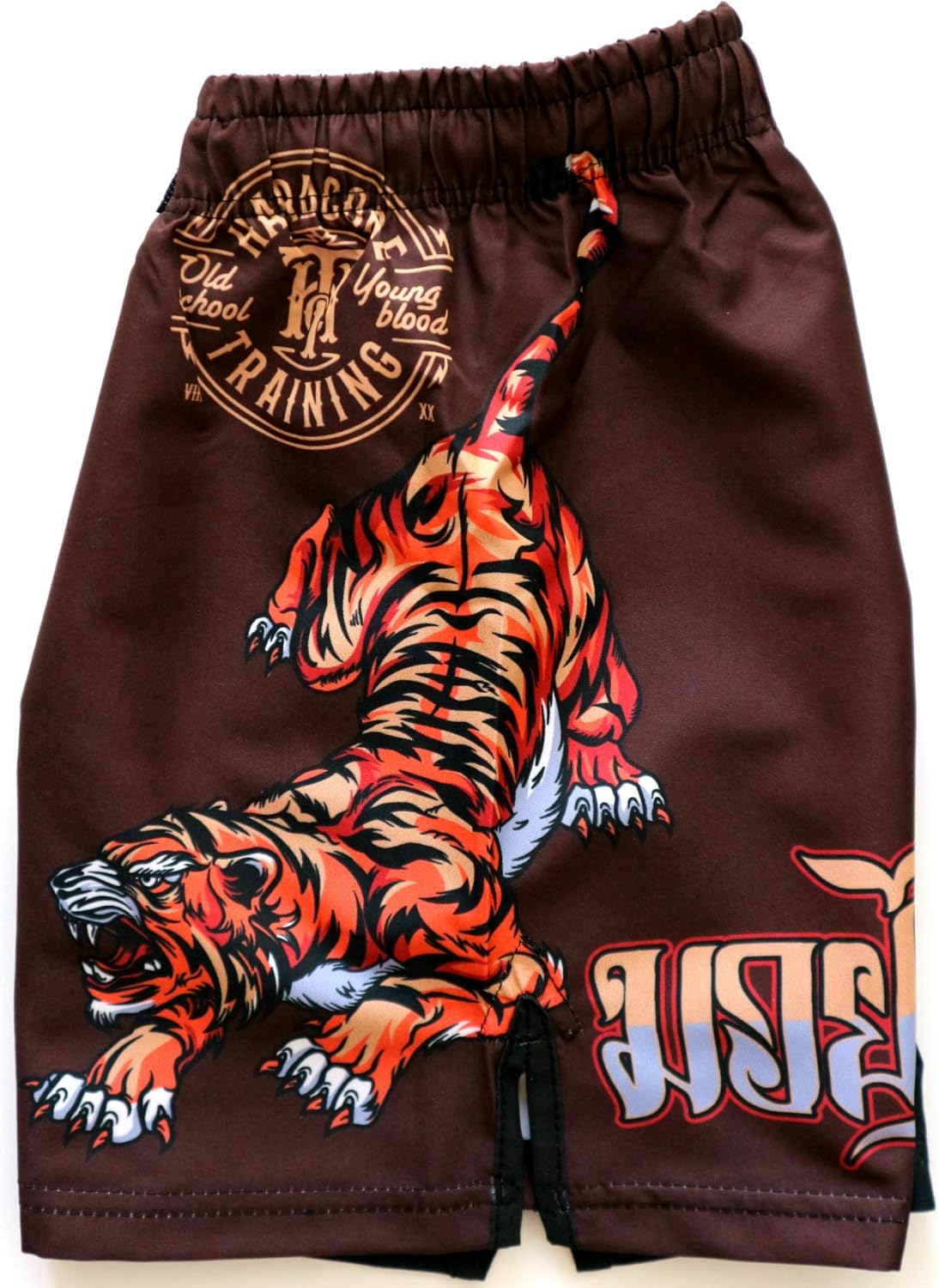 Hardcore Training Kids Boxing Shorts Tiger Youth MMA Fight BJJ Fitness Running Workout Exercise Sport Clothing: Clothing
