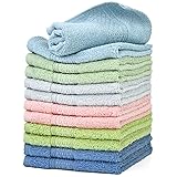 Cleanbear Wash Cloths Soft Bathroom Washcloths for