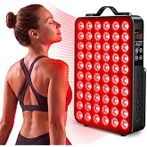 Red Light Therapy for Body, 660nm 850nm Near Infrared Light Therapy Panel, 60 Dual Chip LED Device with 300W of Power, Ideal for Body, Face, Improve Sleep, Skin Health, Includes Hanging Kit &amp; Handle