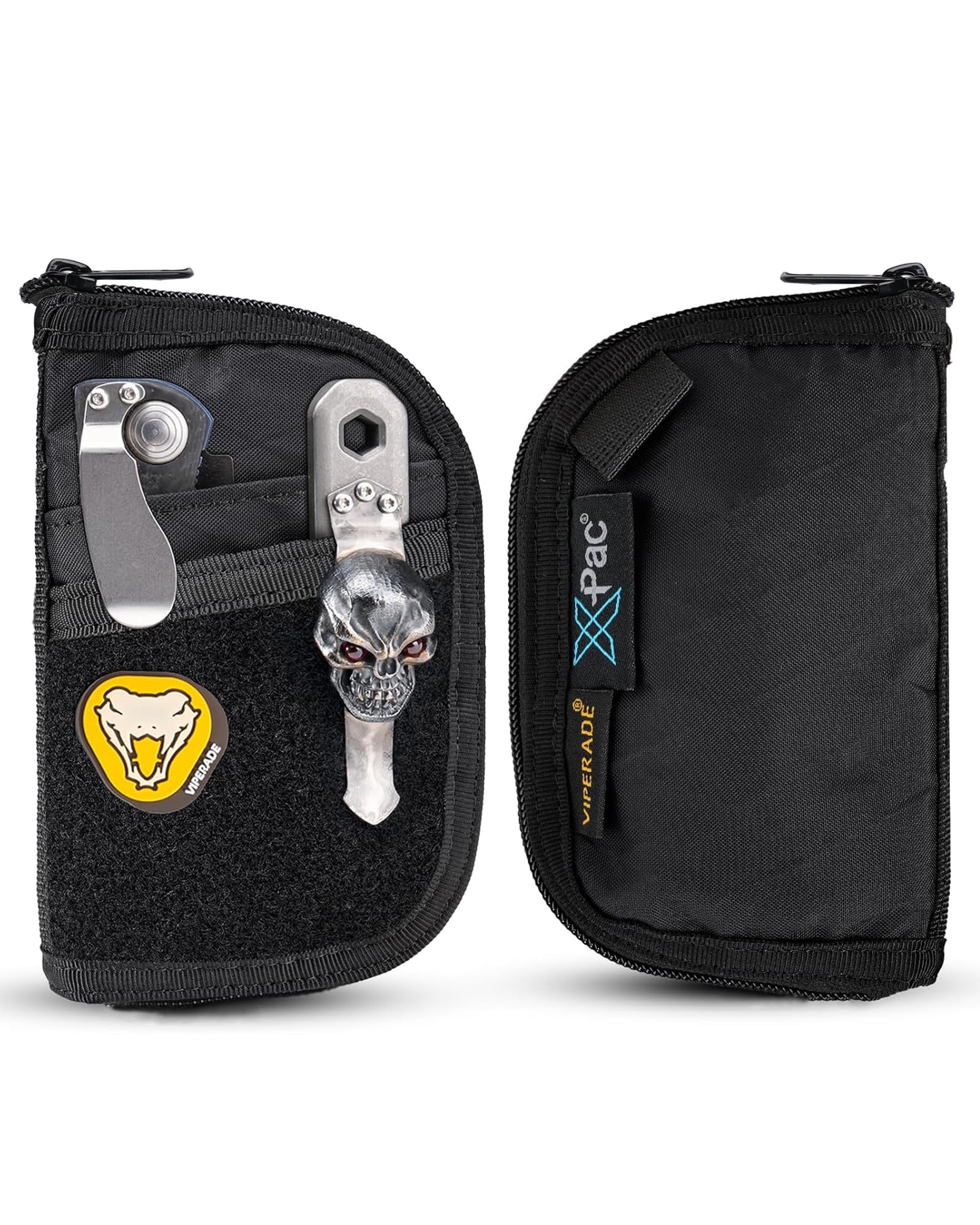 VIPERADE VE10 X-Pac Small EDC Pocket Pouch, Compact Nylon EDC Organizer Pouch for Men, Small Tool Organiser with 7 Pockets, Mini Tool Organizer for Multitools