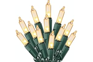 Joiedomi Clear Christmas String Lights Indoor,100 Count Mini Warm White Fairy Light,21.5FT Lighting Decor for Patio Dorm Clas