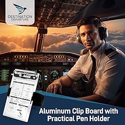 Destination Departure Pilot Kneeboard - Aviation