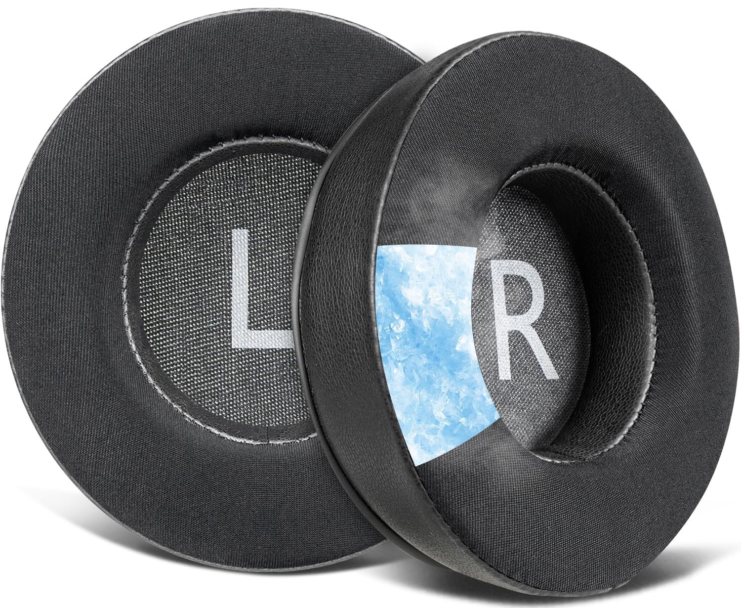 SOULWIT 90mm Cooling Gel Earpads Replacement for JBL Synchros E50 E50BT S500 S700 Wireless Headphones, Ear Pads Cushions with Noise Isolation Foam - Black