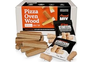 Poco Bero Pizza Oven Wood– 1260 Cubic Inches of Pizza Oven Wood – 5.5 Inch Kiln-Dried Wood – Compatible with Ooni Pizza Ovens – (19-22 LBS) – Sustainably Sourced Firewood for Cooking! (Margh Mix)