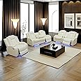 FUOROLA Ritz Power Recliner Living Room Set with LED for Living Room, Dormitory, Guest House, Playroom, Airbnb,Apartment