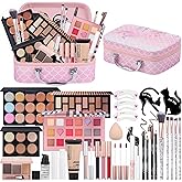 Makeup Kit For Girls, Makeup Set For Teen Beginners, Make up Gift Set For Women with Makeup Box, Eyeshadow Palettes, Foundation, Concealer, brushes set (Colors 18)