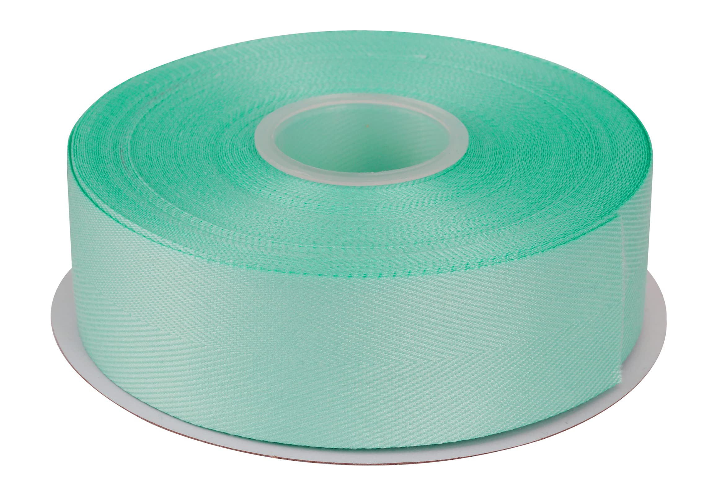 Joycrosso Herringbone Tape Twill Ribbon Soft Handle, Great for Gift Wrapping Craft Sewing, 38mm x 22 Meters - Aqua