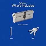 XFORT Chrome 50/50 Euro Cylinder Lock 100mm 6 Pin UPVC Door Lock Barrel view 5