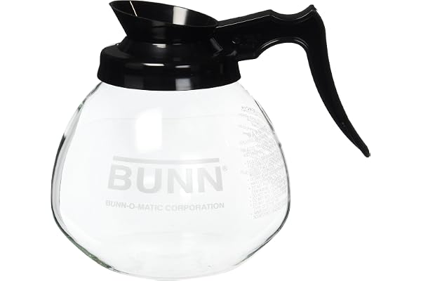 Bunn 12 Cup Standard Decanter Coffee Pot, Clear/Black
