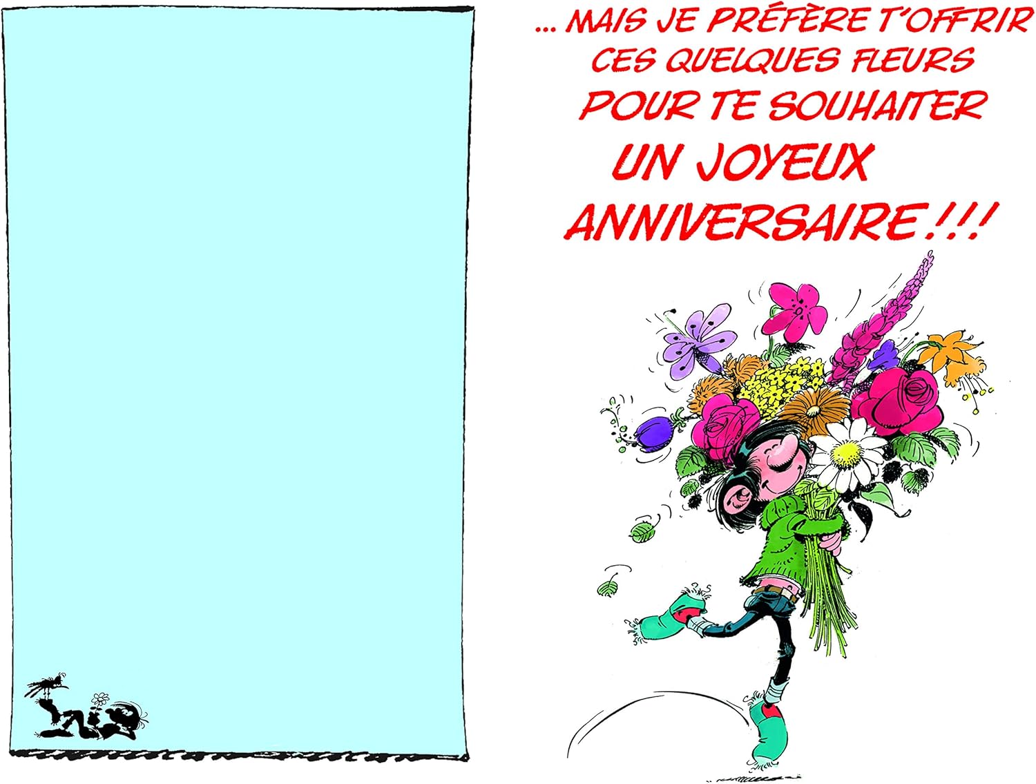 Carte Anniversaire Gaston Lagaffe Belgique 1 Un An De Plus Amazon Fr Fournitures De Bureau