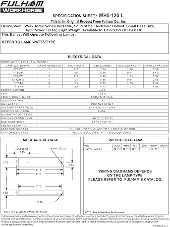 Fulham T5 Ho Workhorse 5 120 Volt