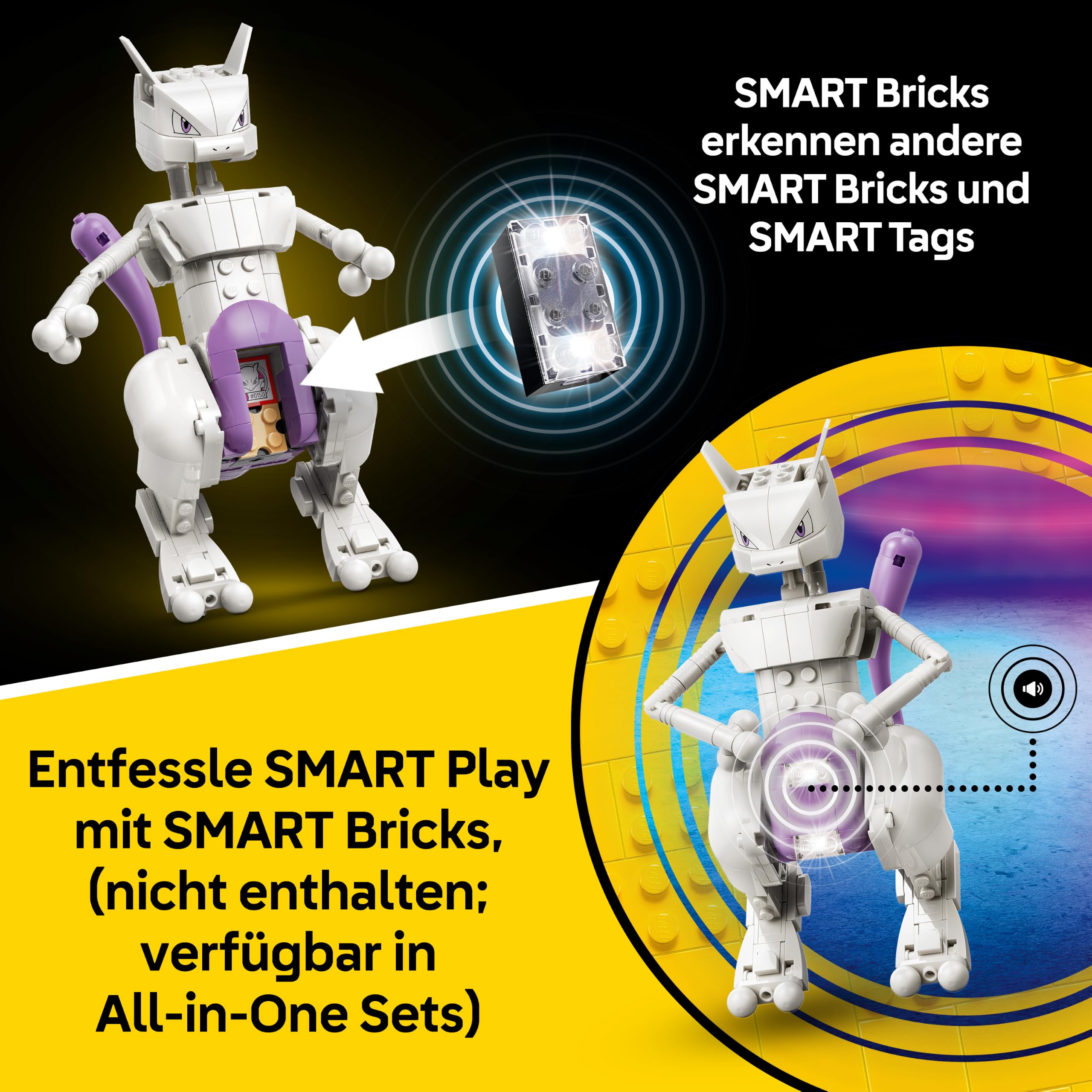 LEGO Pokémon SMART Play: Mewtwus Ausbruch aus dem Labor - kompatibles interaktives Set mit SMART Tag und Pokémon-Figur Steinen - Geschenk für Kinder ab 10 Jahren - 72163 5