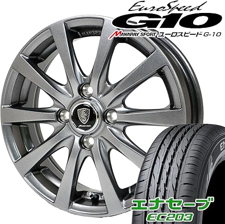 Amazon 13インチ 4本セット 低燃費タイヤ ホイール ダンロップ Dunlop Enasave Ec3 155 65r13 マナレイスポーツ タイヤ ホイールセット 車 バイク