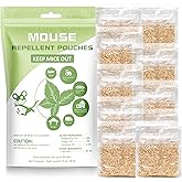Mouse Repellent Pouches (12), Botanical Rodent Repellent Indoor, Extra-Strength Peppermint Oil to Repel Mice Rodents and Rats from House, RV, Car, Garage and Cabin