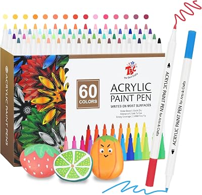TBC The Best Crafts Acrylic Paint Pen 60 Color Waterproof Non-Toxic