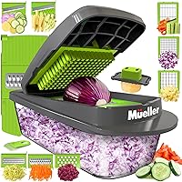 Mueller Pro-Series 8 Blade Vegetable Slicer, Onion Mincer Chopper, Vegetable Chopper, Cutter, Dicer, Egg Slicer with…