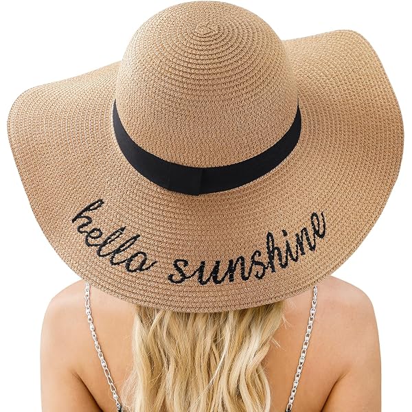 Fashion Statement Sun Hat with Pom Pom\'s New Womens Straw Sun Hat with Pom Pom Trim | Adjustable Foldable  main image 3