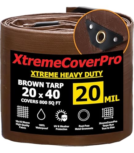 CARTMAN - Lona De Polietileno Resistente De 18 X 24 Pies, 10