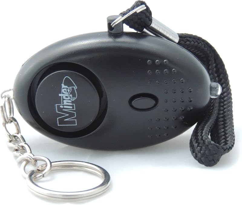 Minder 140db Police Approved Mini Alarm Keyring Torch Black
