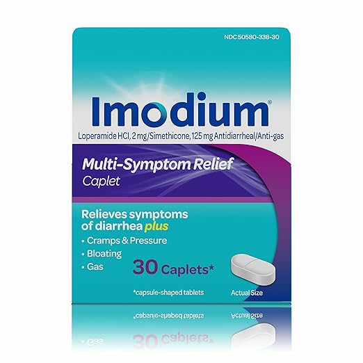 Imodium Multi-Symptom Relief Caplets, 30 Count
