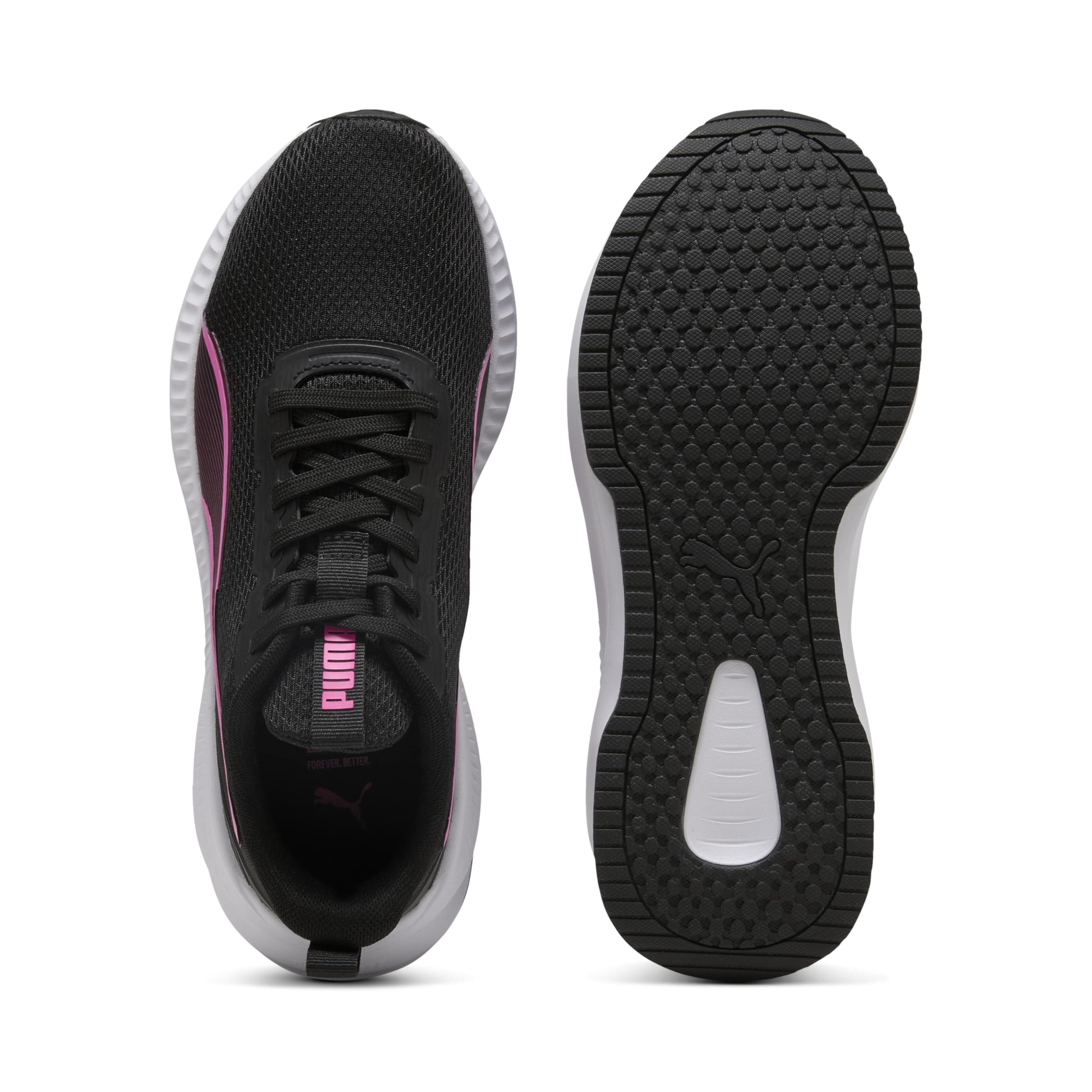 Puma Unisex Flyer Lite 3Road Laufschuh, Puma Schwarz Rosa Pixel, 46 EU 3