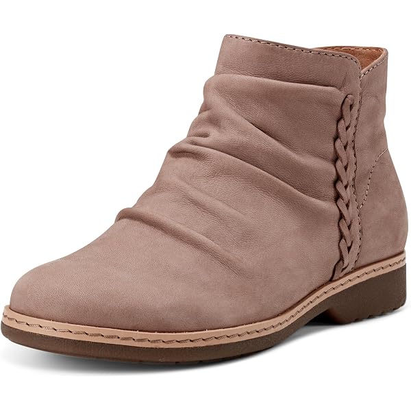 JBU Westwood Women's Motorcycle Ankle Boots - Water Resistant, Distressed Vegan Leather, APMA Certified - Taupe, Size 6 - View #12
