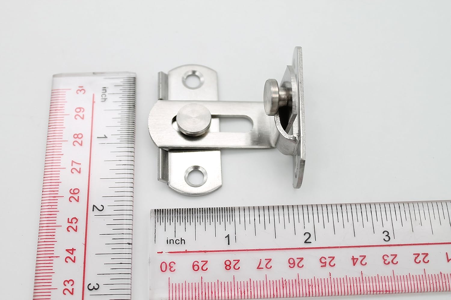 Barn Door Lock, Flip Door Sliding Latch, 90 Degree Stainless Steel Angle Door Latch Buckle, Hook Lock Latch for Barn Garden - Image 4