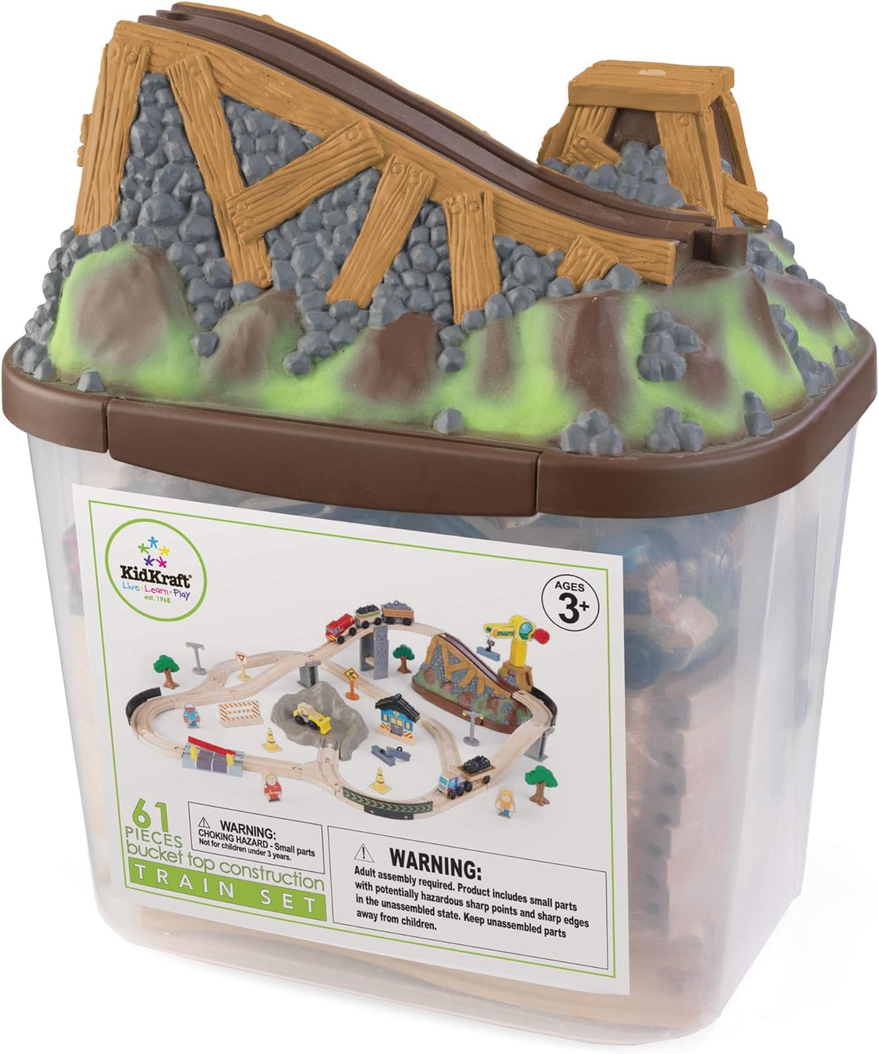 bucket top mountain train set