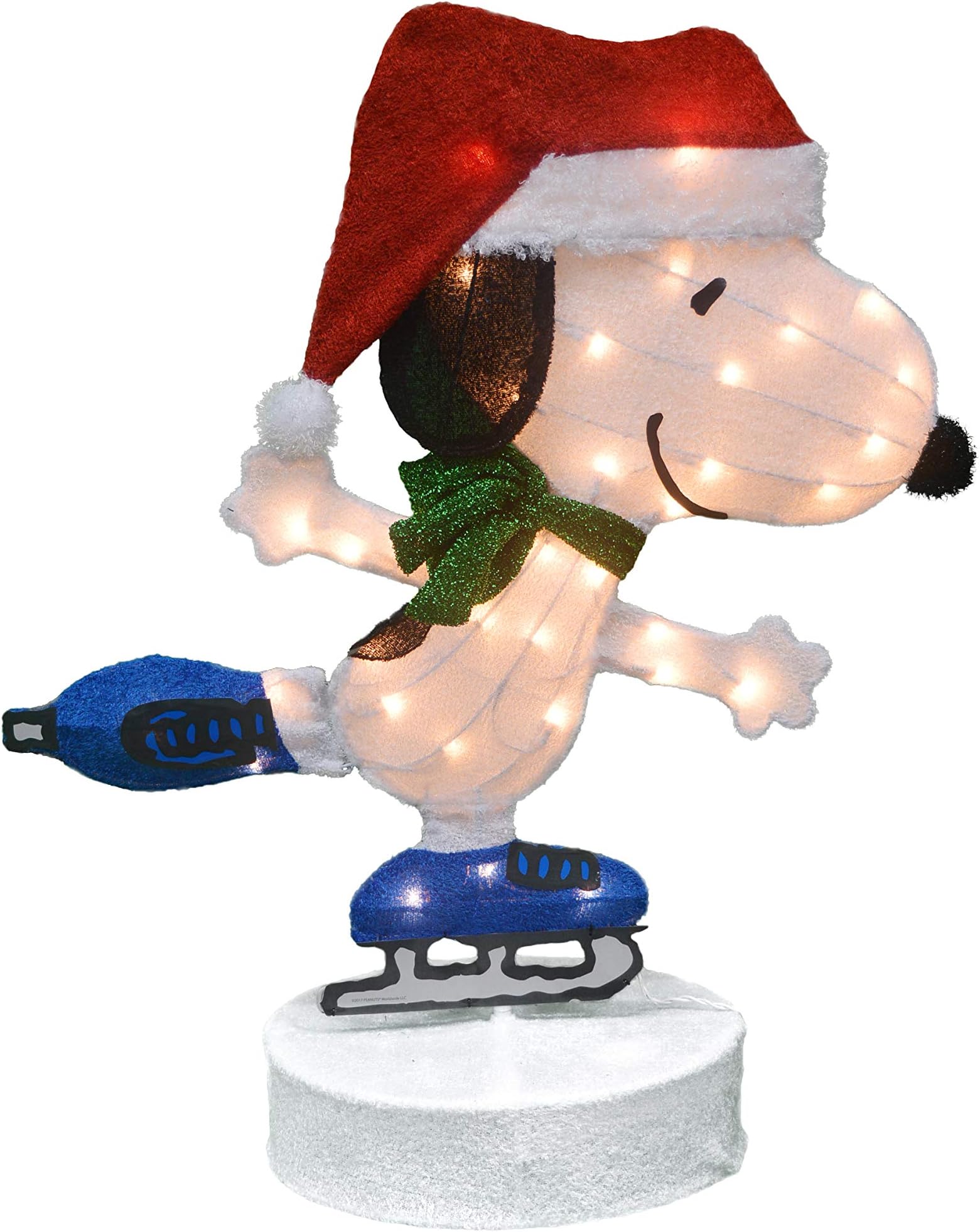 ProductWorks 36-Inch Peanuts Led Pre-Lit 2D Motorized Yard Art Christmas Décor, 50 Lights