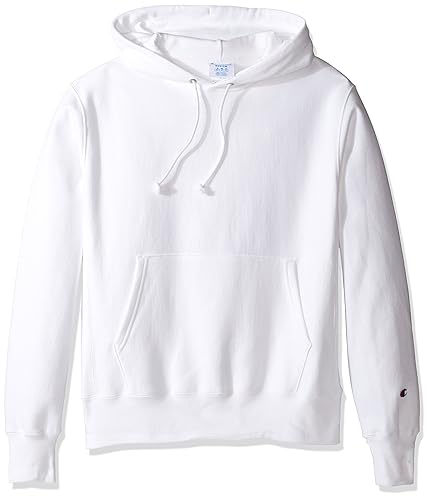 Champion LIFE Men's Reverse Weave Pullover Hoodie, White, XL in