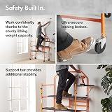 VonHaus Mobile Work Platform Portable Scaffold with Wheels 225kg Capacity view 3