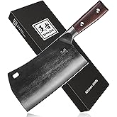 ENOKING 7.5″ Cleaver Knife, Chef’s Knives – Hand Forged, German High Carbon Stainless Steel Butcher Knife with Full Tang Handle for Home Kitchen & Restaurant