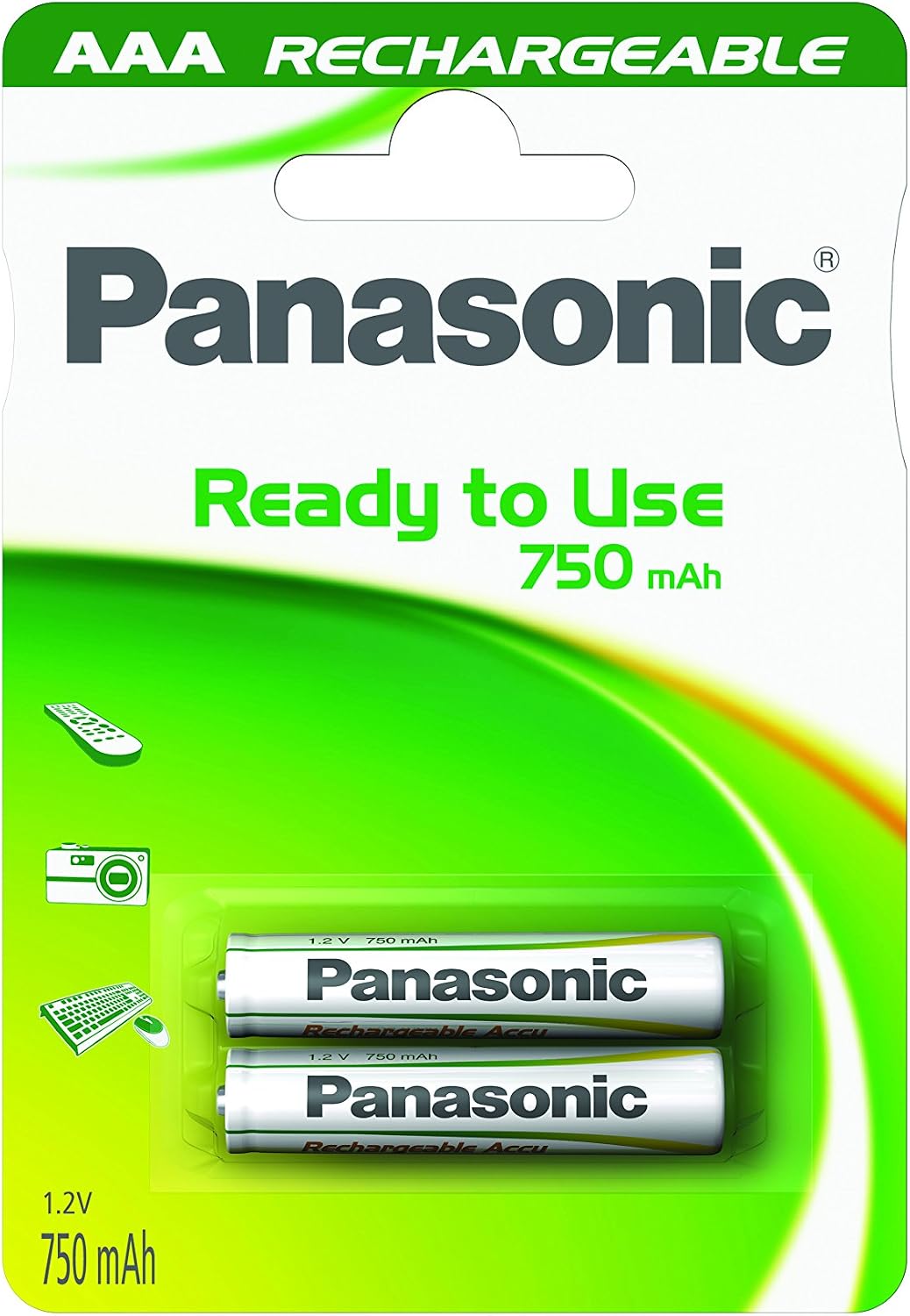 Panasonic R2U P03 750 mAh AAA Micro Evolta Rechargeable Battery