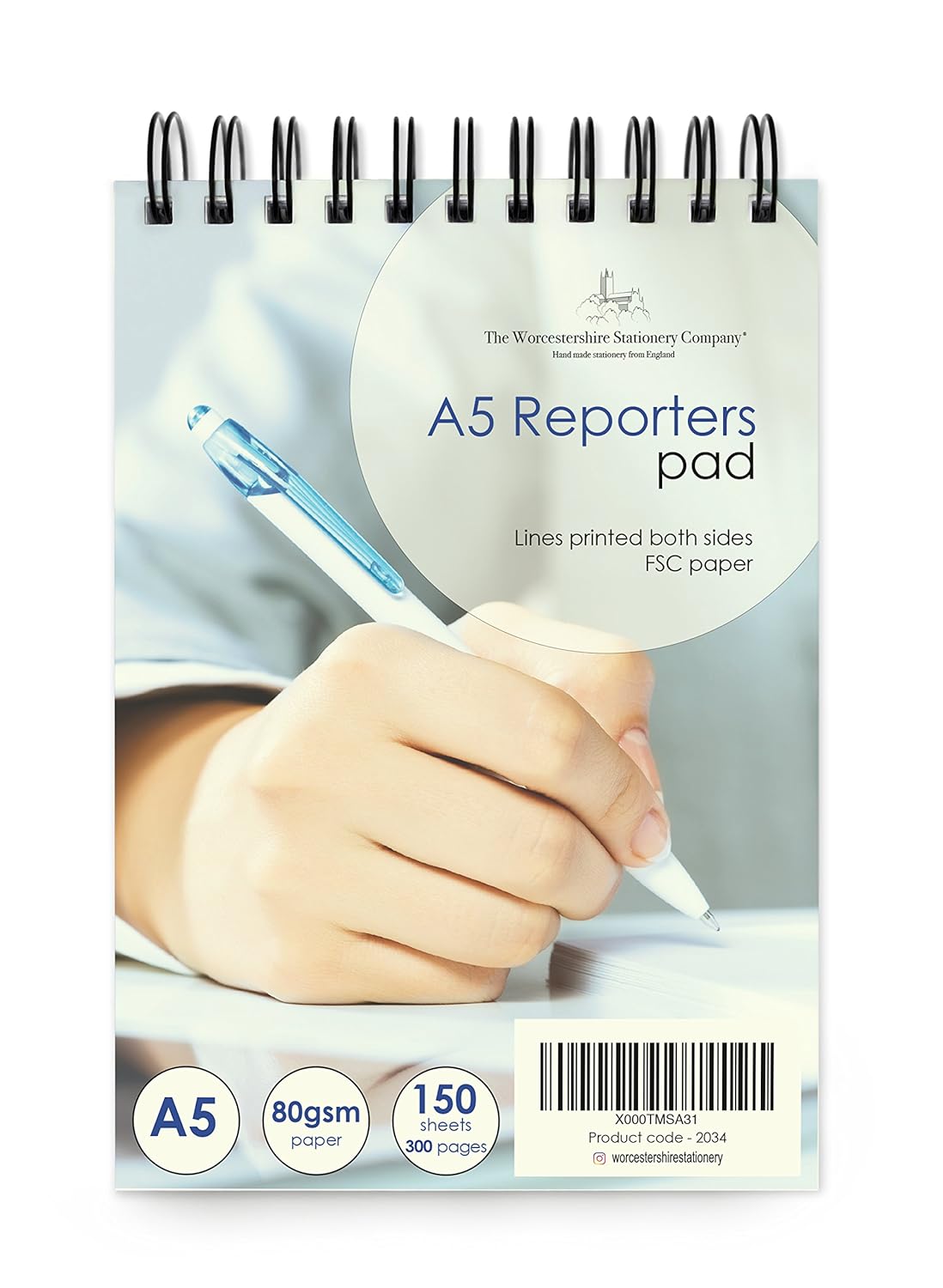 A5 Reporters Note pad, 150 Sheets (300 Pages), Lined, Pack of 4 Amazon