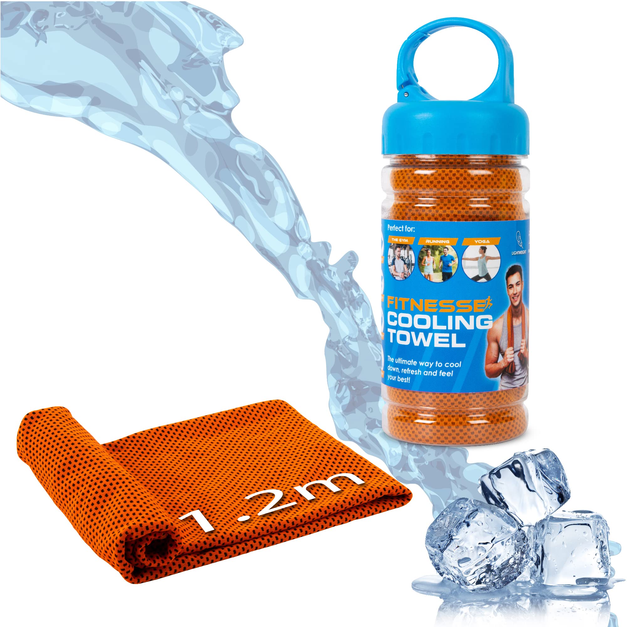 iN Fitness Cooling Towel. Summer Fitness Cooling Towel, Hook storage, Microfibre technology, perfect for Home, Sports, Yoga, outdoor sports and more!