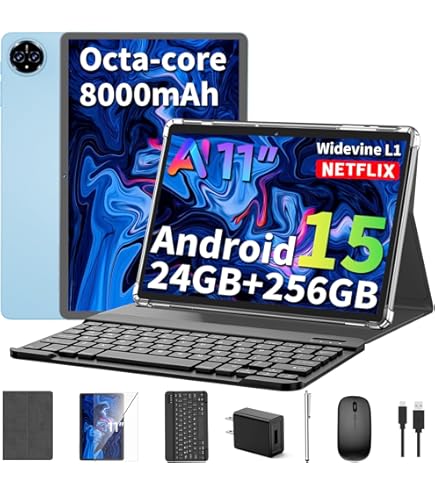 新品 Android 15 タブレット 10.1インチ 24GB+128GB Amazon.co.jp: Android 15 タブレット【 10.1インチ大画面＆AI最適化OS