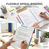 Koogel Spiral Notebook with Removable Dividers 5 Sections PVC Cover 110 Sheets view 5