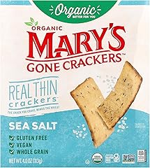 Marys Gone Crackers Organic Sea Salt Real Thin Crackers,