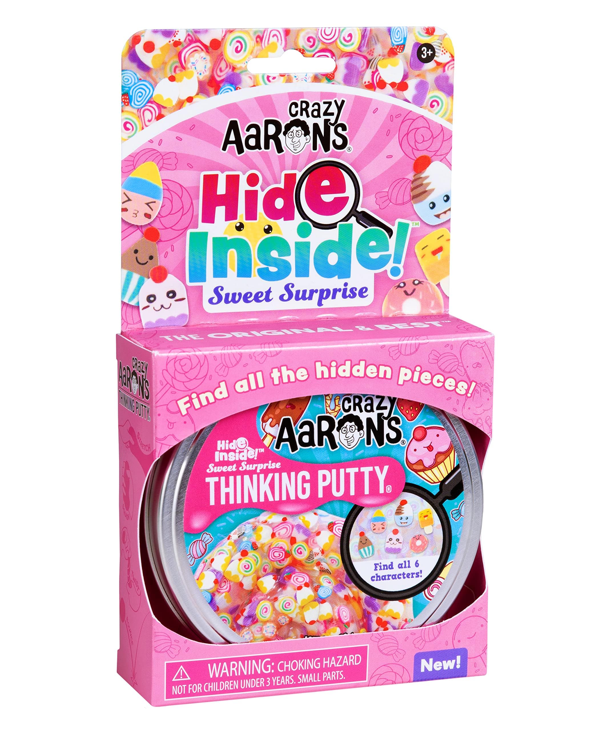 Crazy Aaron's Thinking Putty® - Sweet Surprise - Clear Sensory Putty for Kids and Grown ups in a 4