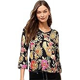 Johnny was Womens The Janie Favorite V-Neck Flute Sleeve Tee- Lowri